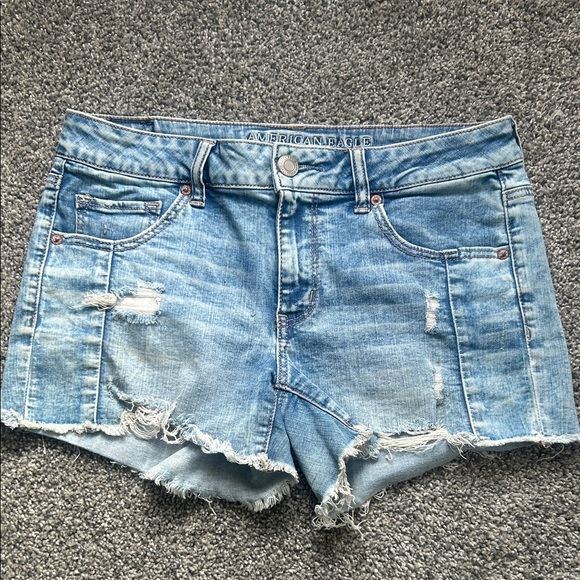 American Eagle Outfitters Pants - American Eagle Outfitters Light Blue Distressed Jean Shorts